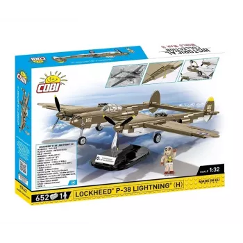 Cobi Building Blocks Lockheed P-38H Lightning rinkinys 5763 – konstruktorius, kolekcinis lėktuvo modelis