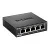 D-Link DES-105 nevaldomas L2 jungiklis, 5x Fast Ethernet, metalinis korpusas