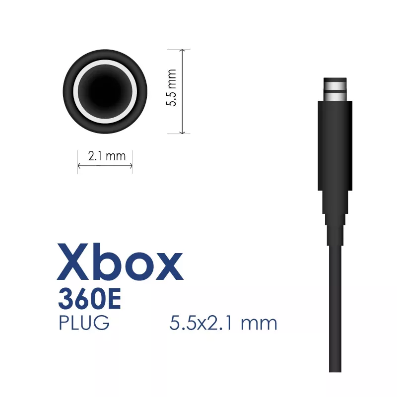 Akyga AK-PD-12 maitinimo blokas Xbox 360 E konsolei, 12 V / 9,6 A + 5 V / 1 A, 120 W