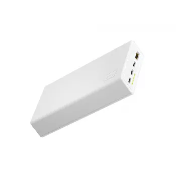 Green Cell PowerPlay20s 20000mAh 22.5W balta nešiojama baterija 3x USB-C PD QC 3.0