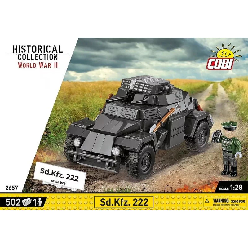Cobi Blocks Sd.Kfz 222 modelio rinkinys COBI-2657 — 502 kaladėlės
