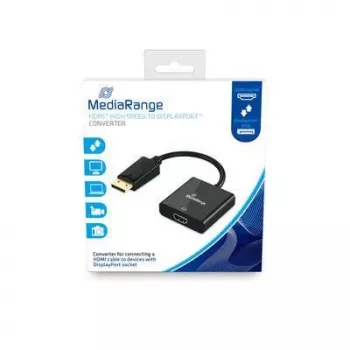 Vaizdo kabelio adapteris MediaRange MRCS177 0.2 m DisplayPort HDMI Juoda
