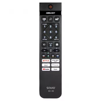 Savio RC-26 nuotolinio valdymo pultas IR belaidis TV mygtukai