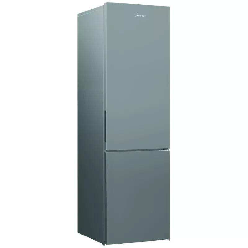 Šaldytuvas INDESIT INKS 1401 S4E | Energijos klasė E | Laisvai pastatomas | Kombinuotas | Aukštis 202.5 cm | Šaldytuvo talpa 266 L | Šaldiklio talpa 120 L | 38 dB | Sidabrinis