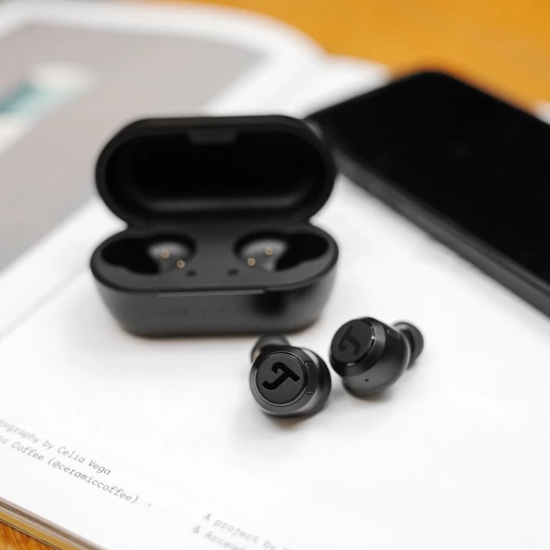 Teufel REAL BLUE TWS 3 belaidės ausinės į ausį, juodos, Bluetooth, skirtos pokalbiams ir muzikai