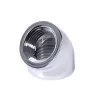 Alphacool 17593 45° žarnos jungtis, vidinis G1/4 – vidinis G1/4, chromo spalvos