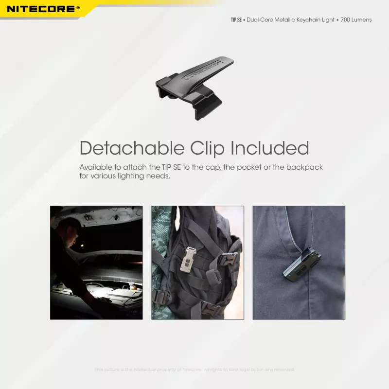 Nitecore TIP SE juodas rankinis žibintuvėlis LED