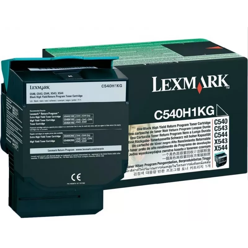 Toneras Lexmark HY juodas LCCP C540 2500 lapų