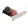 DeLOCK 6 prievadų SATA PCI Express x4 kortelė Low Profile