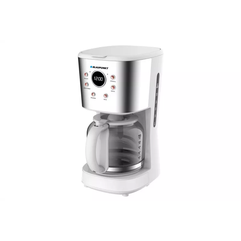 Blaupunkt CMD802WH kavos virimo aparatas su laikrodžiu, 1,5 l, sidabrinis