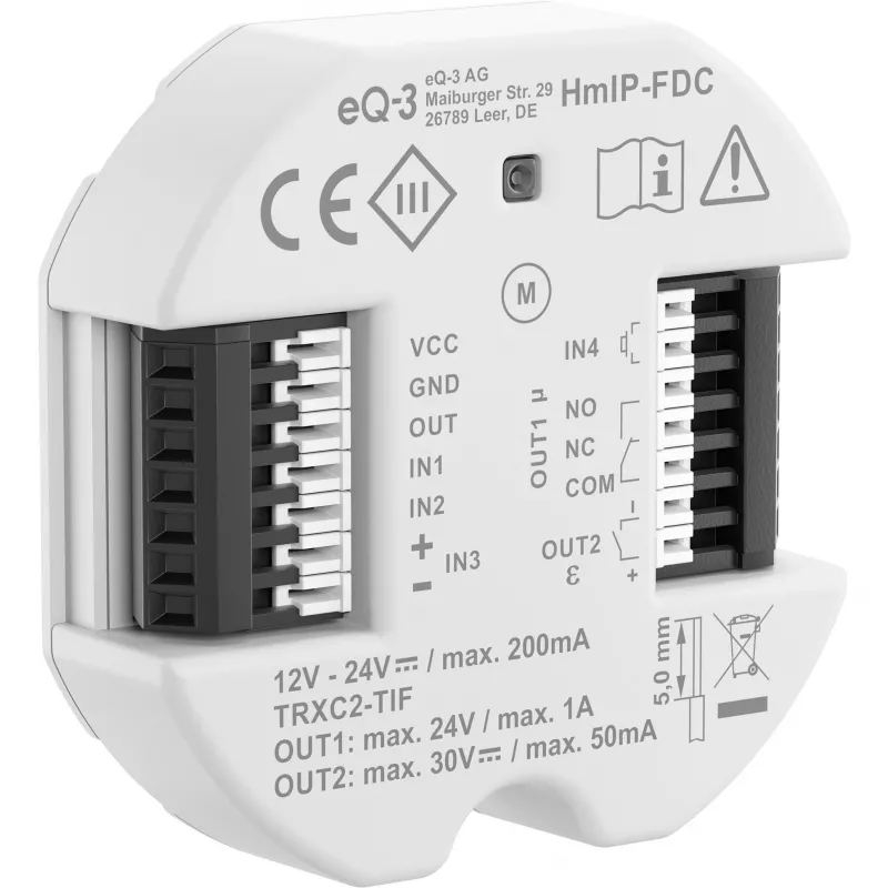 Išmanusis durų užraktas eQ-3 Homematic IP 160811A0, nuotolinio valdymo, baltas, 52×52×15 mm