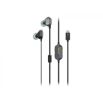 Lenovo Legion E510 ausinės laidinės į ausį žaidimams USB Type-C pilka