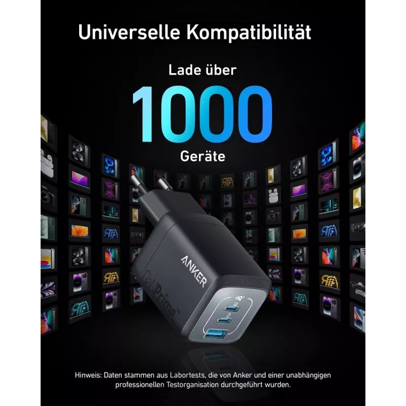 Vidinis USB greitojo įkrovimo adapteris Anker Prime A2669313 — 67 W, 1×USB-A, 2×USB-C, juodas