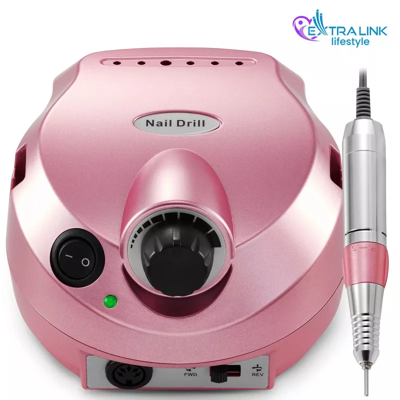 Elektrinis nagų frezas Extralink NAIL DRILL-202 65W Rožinis