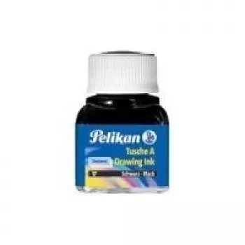 Pelikan Drawing Ink A, 10 ml stikliniame buteliuke, Sepija (15), tinka brėžtuvui, piešimo plunksnai, teptukui (201640)