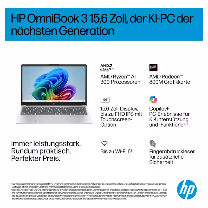 HP OmniBook C94P6EA nešiojamas kompiuteris 39,6 cm (C94P6EA#ABD)