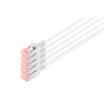 Tinklo kabelis Digitus CAT 6 U/FTP Slim patch cord RJ-45 Cat6 10m Pilka