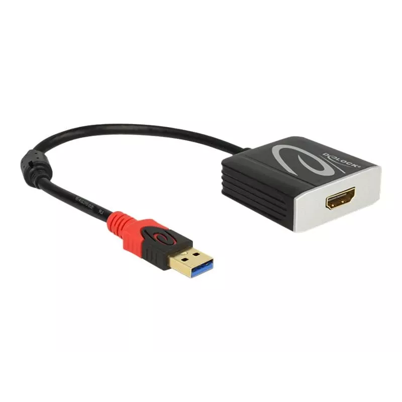 Vaizdo kabelio adapteris DeLOCK 62736 USB Type-A į HDMI 0,2 m Juodas