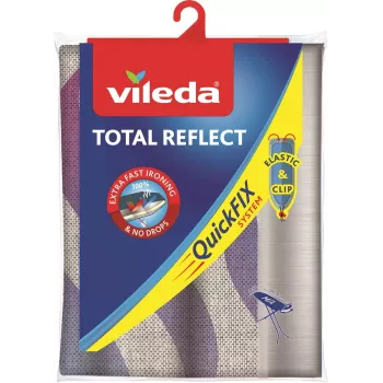 VILEDA Total Reflect mėlynos, pilkos, baltos spalvos lyginimo lentos viršutinis užvalkalas 1300 x 450 mm lentoms