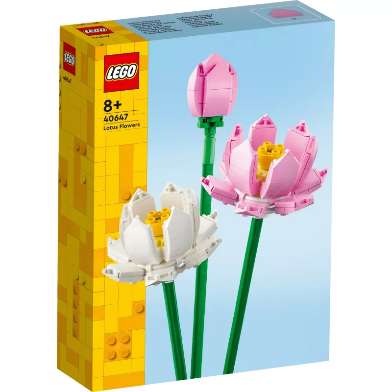 LEGO 40647 Lotosų gėlės — Botaninė kolekcija, modulinis modelis, 220 detalių, aukštis 300 mm, nuo 8 metų