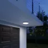 Lubinis šviestuvas Steinel DL Vario Quattro PRO S — apvalus LED šviestuvas 14 W, baltas, 310×69 mm, įmontuotas judesio daviklis