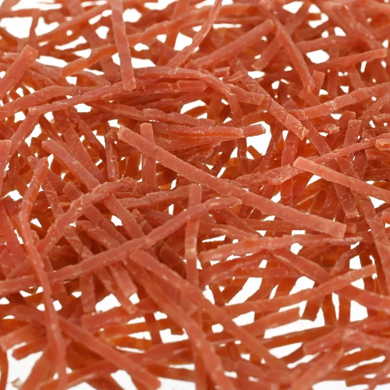 Šunų skanėstai PETITTO Soft strips su vištiena ir žuvimi 500 g — minkšti dresūros užkandžiai, maišelis
