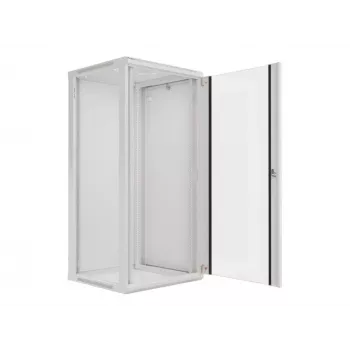 Lanberg sieninis montavimo stovas 19'' 27U 600x600mm pilkas (stiklinės durys)