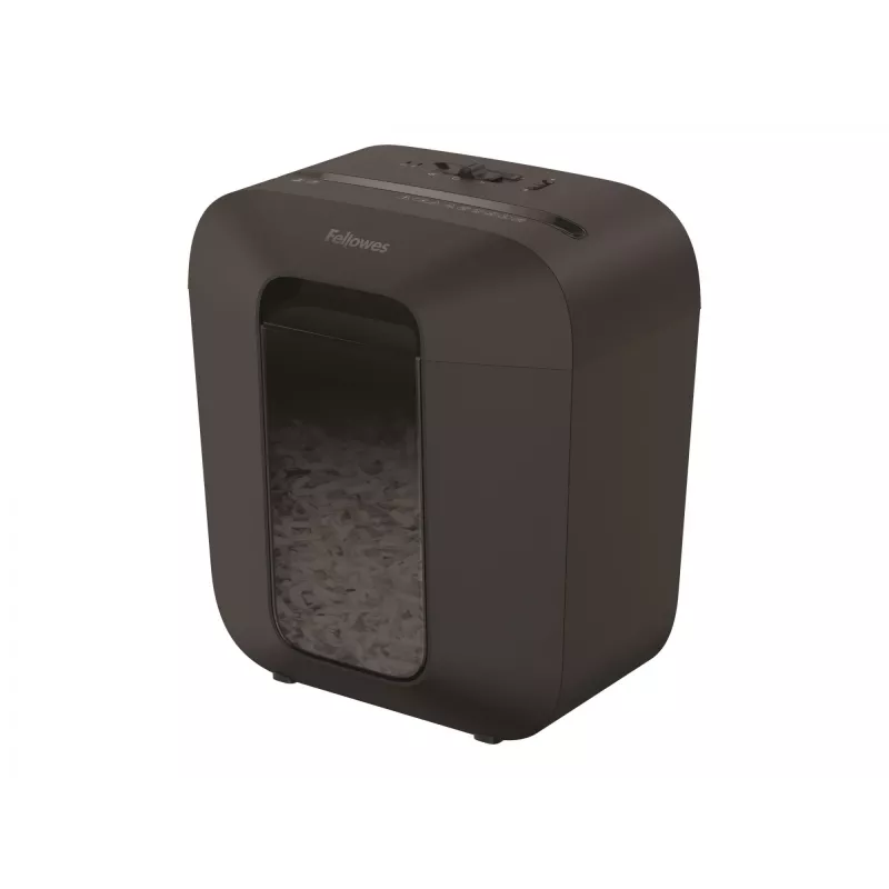 Fellowes Powershred LX25 kryžminio pjovimo smulkintuvas, juodas, 11,5 l, 6 lapų, kreditinių kortelių smulkinimas