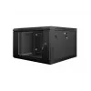 Lanberg sieninis montavimo stovo korpusas 19'' 6U 600x600mm juodas (stiklinės durys)