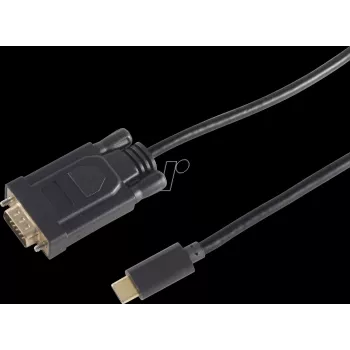 shiverpeaks BS10-59185 vaizdo kabelis-adapteris 1,8 m USB Type-C – VGA (D-Sub) juodas