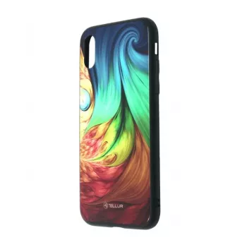 Dėklas Tellur Cover Glass Print iPhone XR Mesmeric – kietas apsauginis dėklas su stiklo raštu