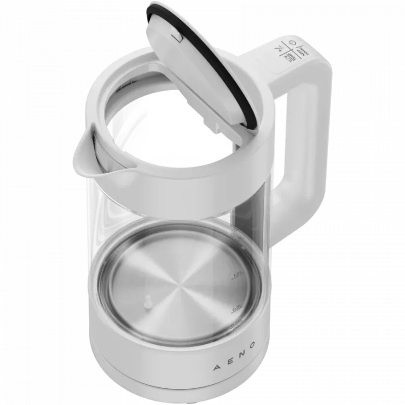 Elektrinis virdulys AENO EK5 baltas, 220-240V, 1850-2200W, 1.7L, šildymo palaikymas 30 min, temperatūros nustatymai 40,60,80,90,100°C, valdymo pultas rankenoje