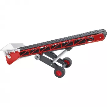 BRUDER 02031 plastikinė atsarginė dalis – konvejerio juosta su ištraukiamu vilkimo kablys, juoda/raudona, 1:16