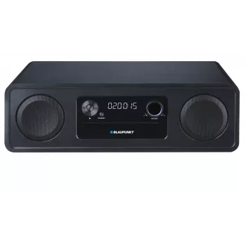 Mikro Hi-Fi sistema BLAUPUNKT MS20BK – CD/MP3/WMA, Bluetooth 5.0, FM, USB, MicroSD, 2×20 W RMS, AUX, RCA, LED ekranas, 100–240 V, juoda