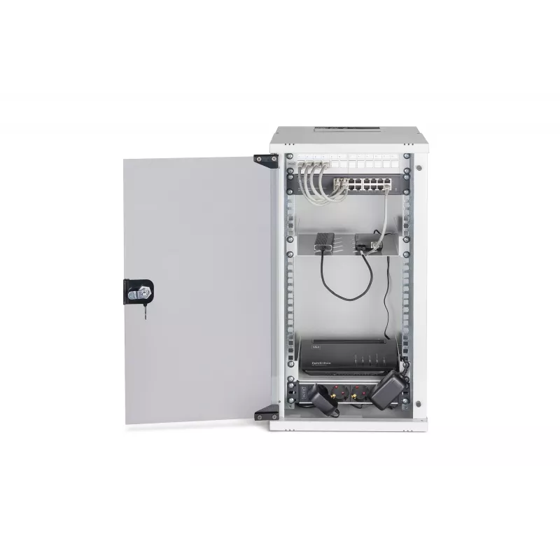 Sieninis stovas Digitus DN-49104-SET 12U 60kg IP20 pilkas