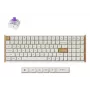 Mechaninė klaviatūra Keychron K4 HE 96% QWERTY — USB, RF Wireless & Bluetooth, 100 klavišų, RGB, White/Wood