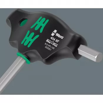T-rankos rinkinys Wera Series 400 454/7 HF, 7 dalių T-rankos šešiabriauniai ir atsuktuvų komplektas