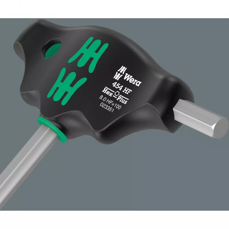 T-rankos rinkinys Wera Series 400 454/7 HF, 7 dalių T-rankos šešiabriauniai ir atsuktuvų komplektas