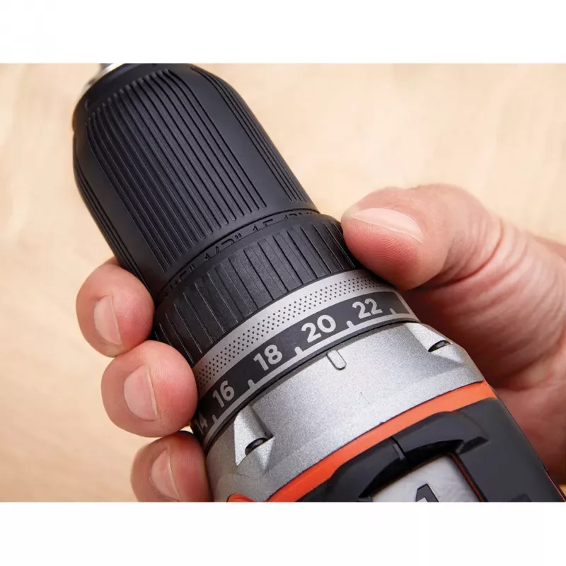 Black & Decker BL186K-QW belaidis gręžtuvas-suktuvas, 18 V, 1,5 Ah Li-ion akumuliatorius, 2 greičių, 1650 aps./min., 52 Nm, lagamine, juodas/oranžinis