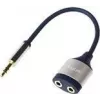 LogiLink garso skirstytuvas stereo mini jack lizdas (motina) į stereo mini jack kištuką (tėvą), 18 cm