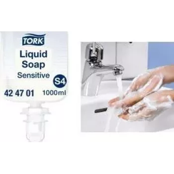Skystas rankų muilas Tork 424701 jautriai odai, švelni formulė, papildymo pakuotė