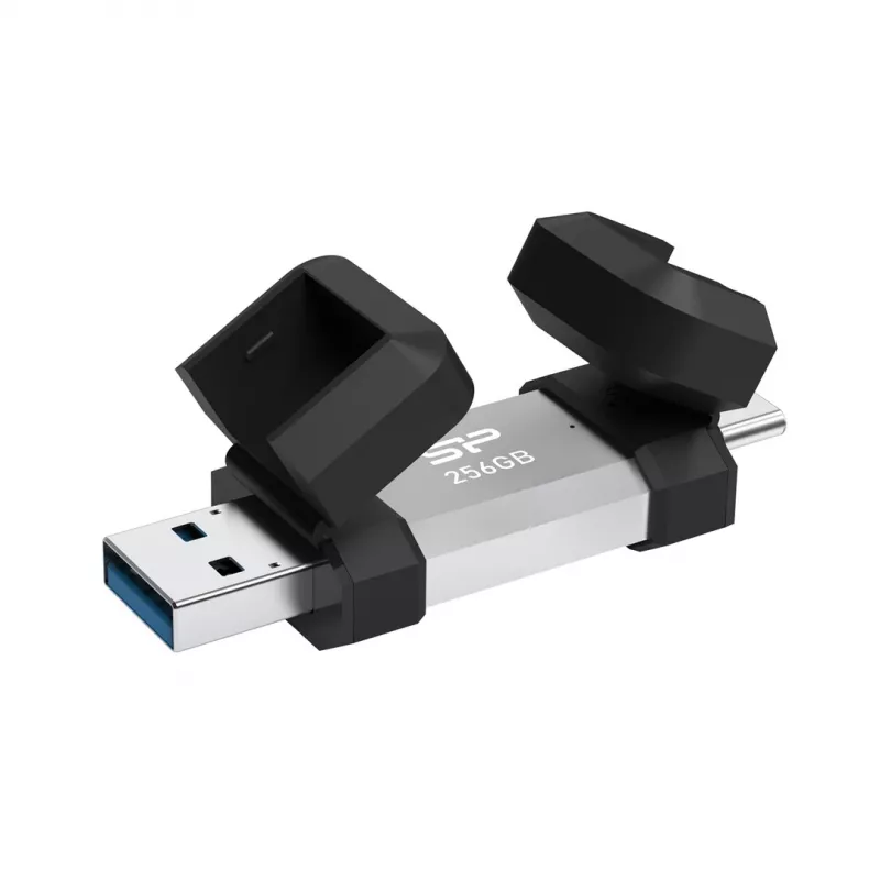 USB atmintinė Silicon Power 256 GB USB Type-A / USB Type-C, USB 3.2 Gen 1, aliuminio-gumos dangtelis