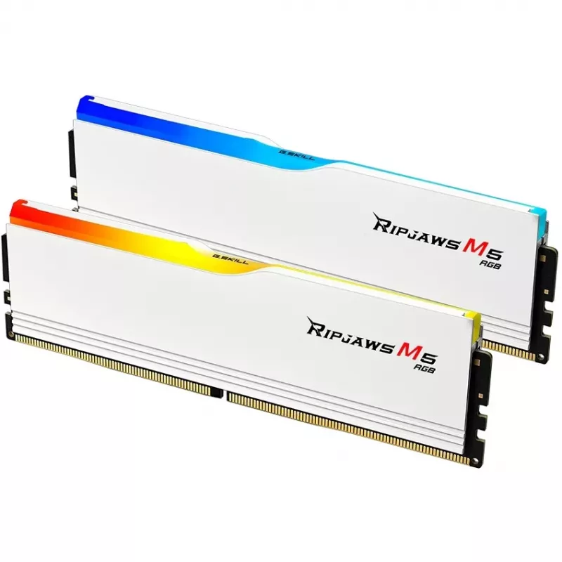 DIMM 32 GB DDR5-6000 (2x 16 GB) Dual-Kit, Arbeitsspeicher weiß, F5-6000J3040F16GX2-RM5RW, Ripjaws M5 RGB, INTEL XMP