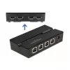 DeLOCK 11494 USB jungiklis 4 kompiuteriams, USB 2.0, 0.48 Gbit/s, juodas