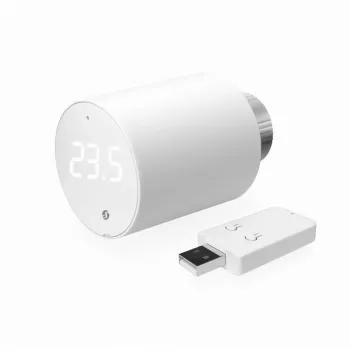 Termostatinis radiatoriaus vožtuvo rinkinys Shelly Heating Control BLU TRV + BLU Gateway Gen. 3 — M30×1,5, Wi‑Fi, AA baterijos, 78 mm aukštis