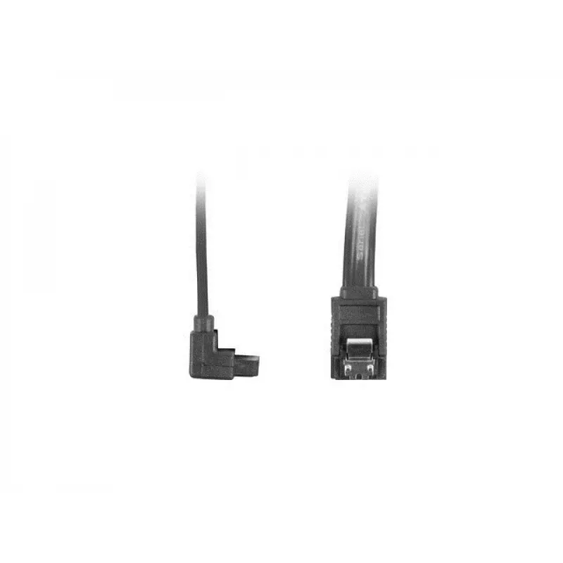 SATA III kabelis LANBERG CA-SASA-13CU-0050-BK 0,5 m, SATA 7 kontaktų į 7 kontaktus, 6 Gbit/s, juodas