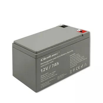 Qoltec 53076 AGM baterija | 12V | 7Ah | Apsaugos sistemoms