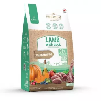 Sausas šunų ėdalas POKUSA Premium Selection Puppy Lamb with Duck, 3 kg – jaunikliams, 30% baltymų, be glitimo