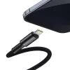 Baseus High Density Braided Cable Type-C į Lightning, PD, 20W, 1m (Juoda)