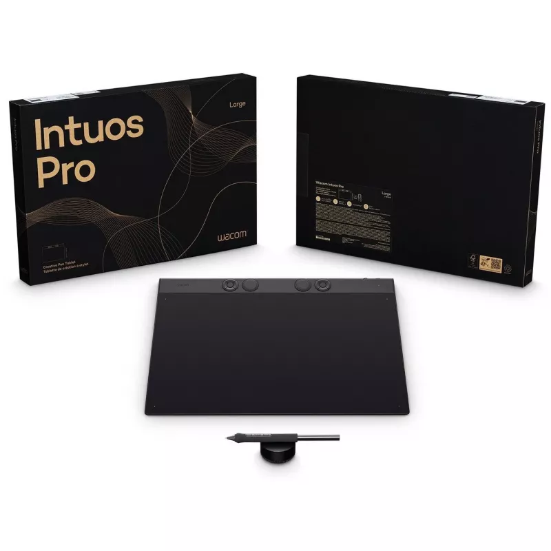 Wacom Intuos Pro Large grafinė planšetė Juoda 349 x 195 mm USB/Bluetooth